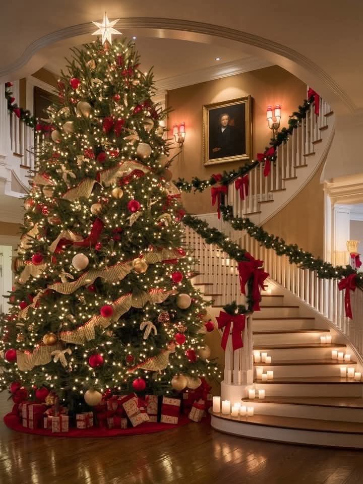 Candlelit staircase